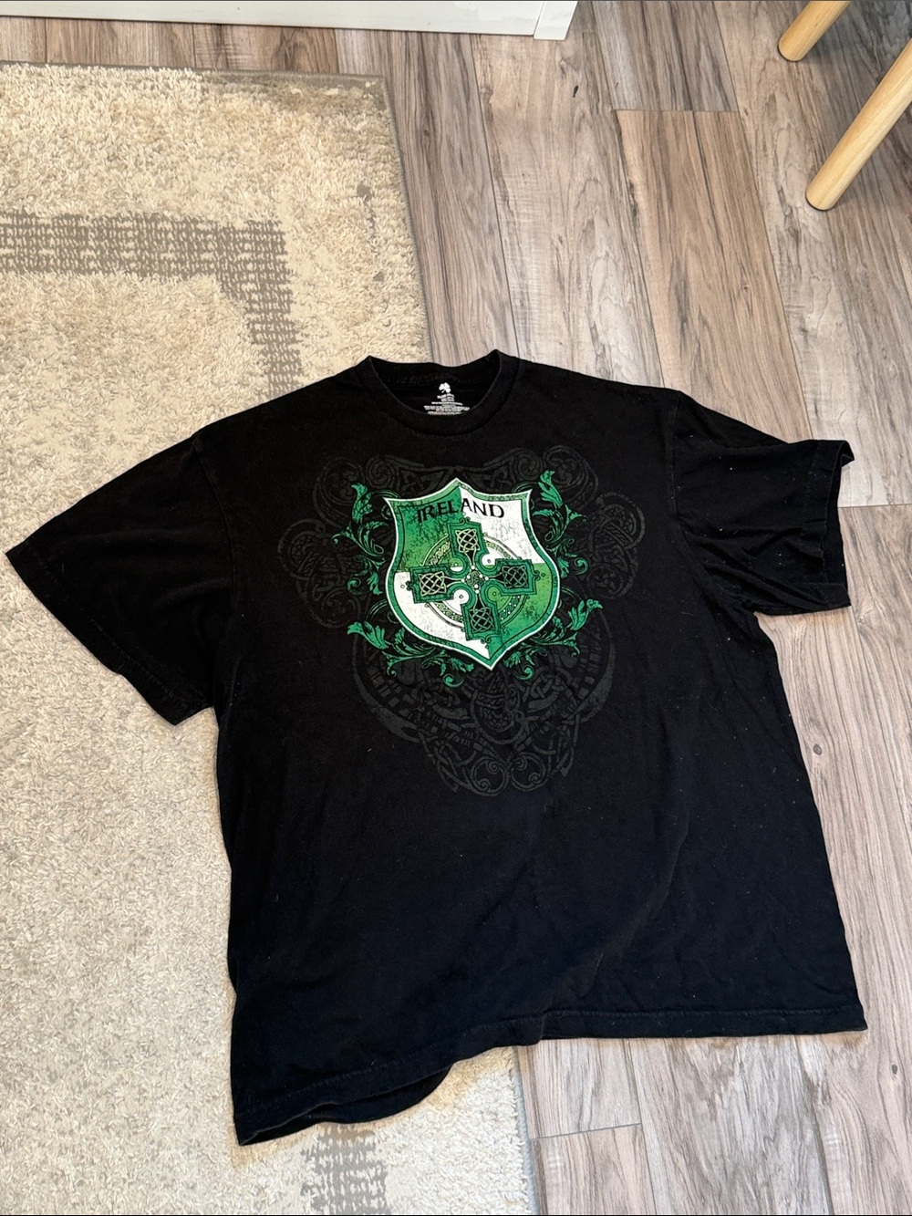 Ireland Crest Graphic Tee - Black & Green
